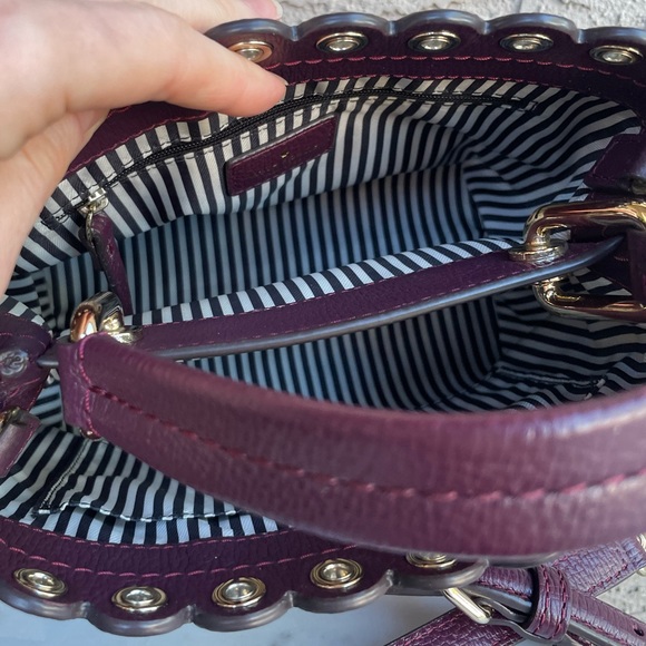 Kate Spade Crossbody Leather Bag Plum - Janell Paloma Purse - Picture 16 of 17